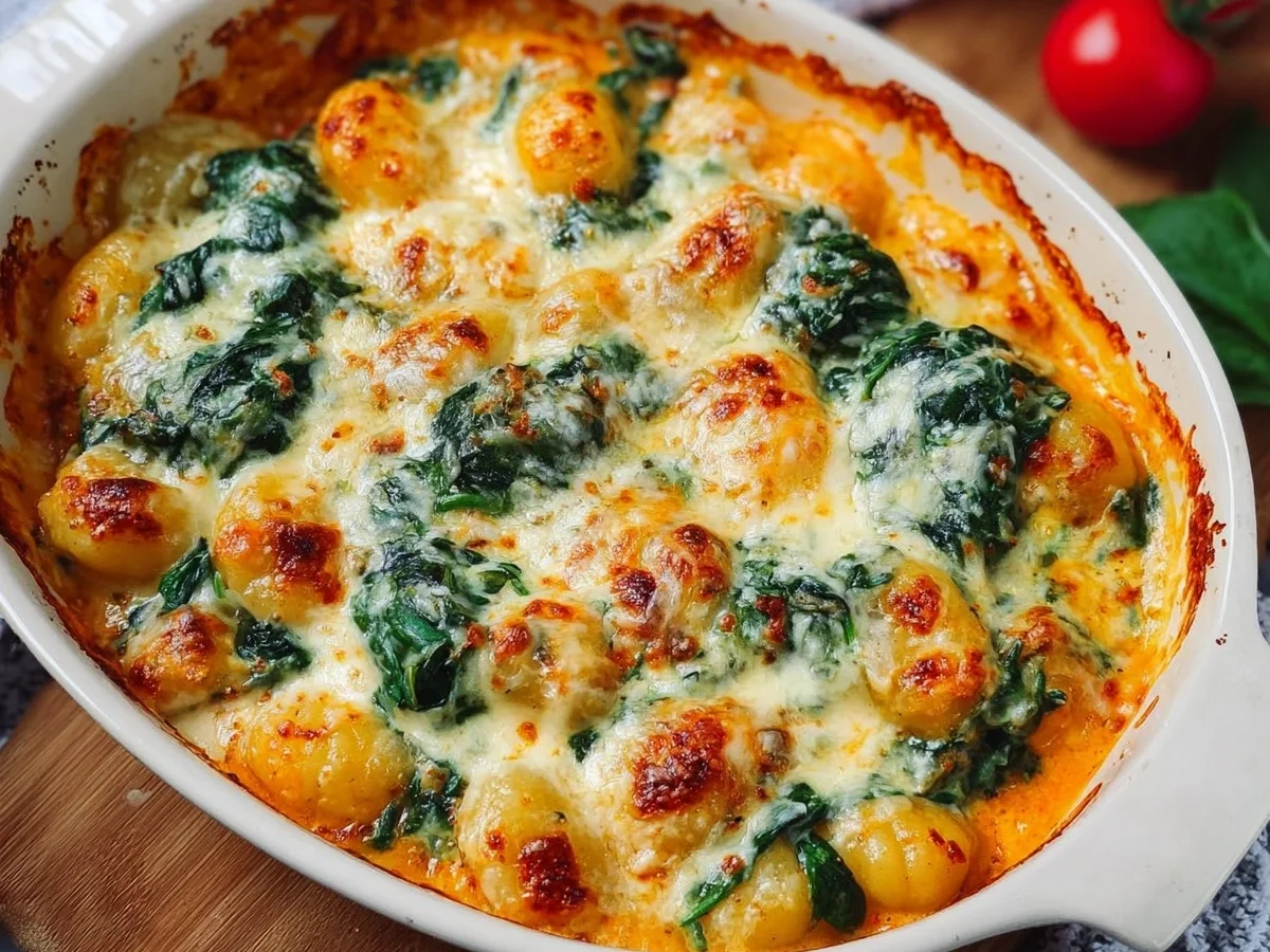 Gnocchi Spinat Auflauf: Schnell & einfach zubereitet - Beitragsbild