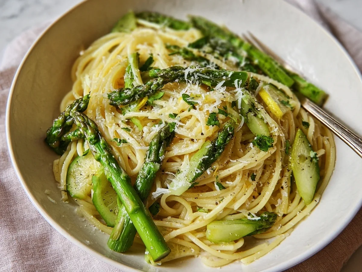 Grüner Spargel Pasta: Schnelles Blitzrezept - Beitragsbild