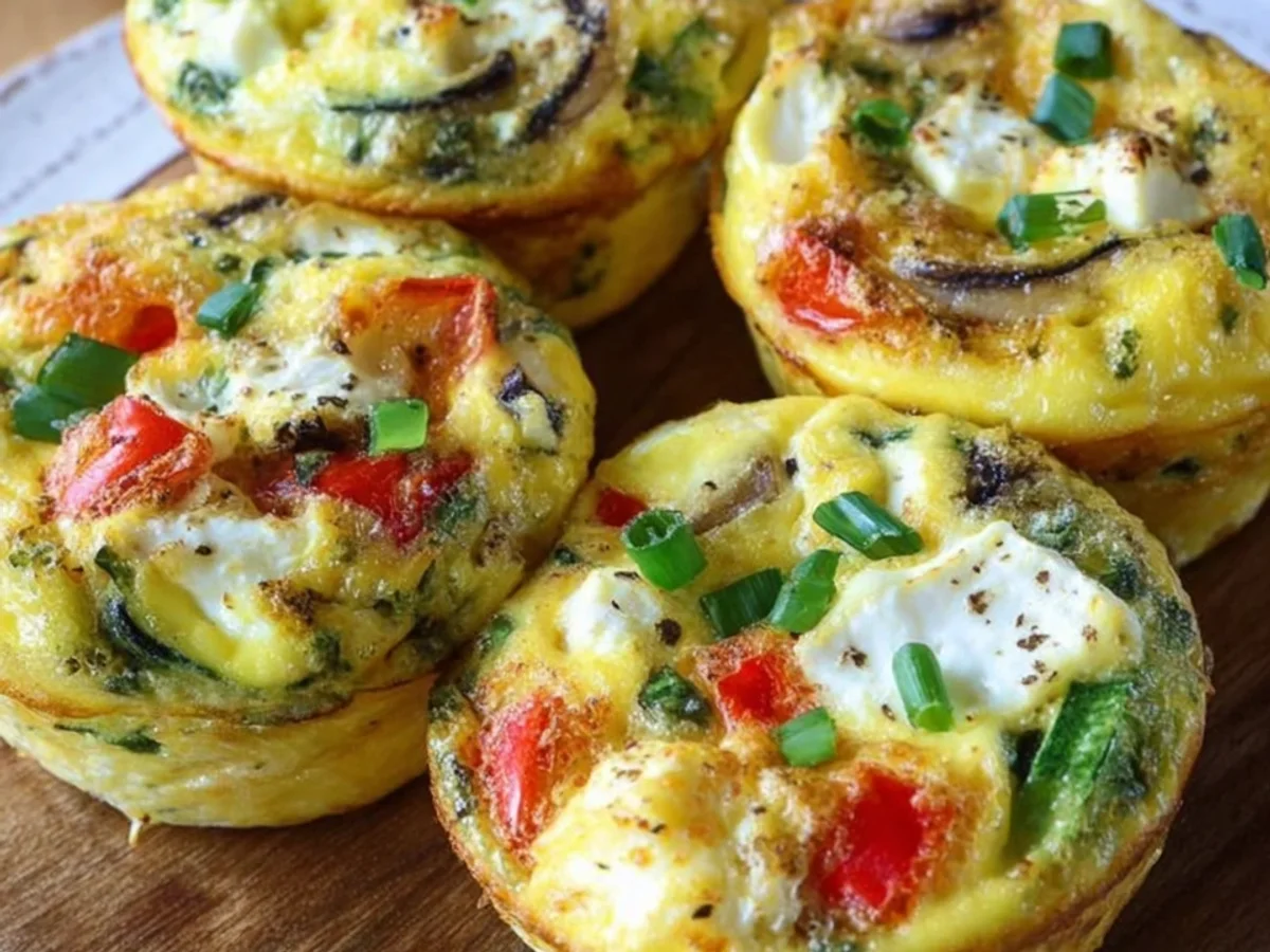 Herzhafte Low Carb Eiermuffins mit viel Gemüse - Beitragsbild