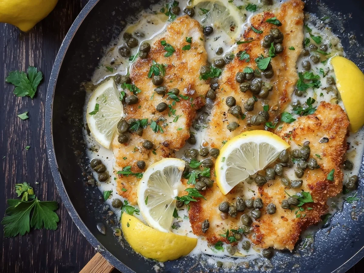 Hähnchen Piccata: Zartes Huhn mit Zitrone & Kapern - Beitragsbild