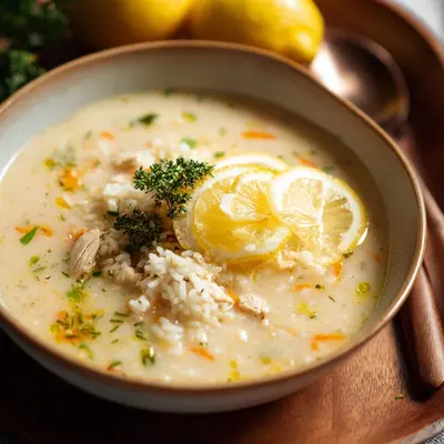 Hühnersuppe mit Reis & Zitrone: Cremig & Aromatisch