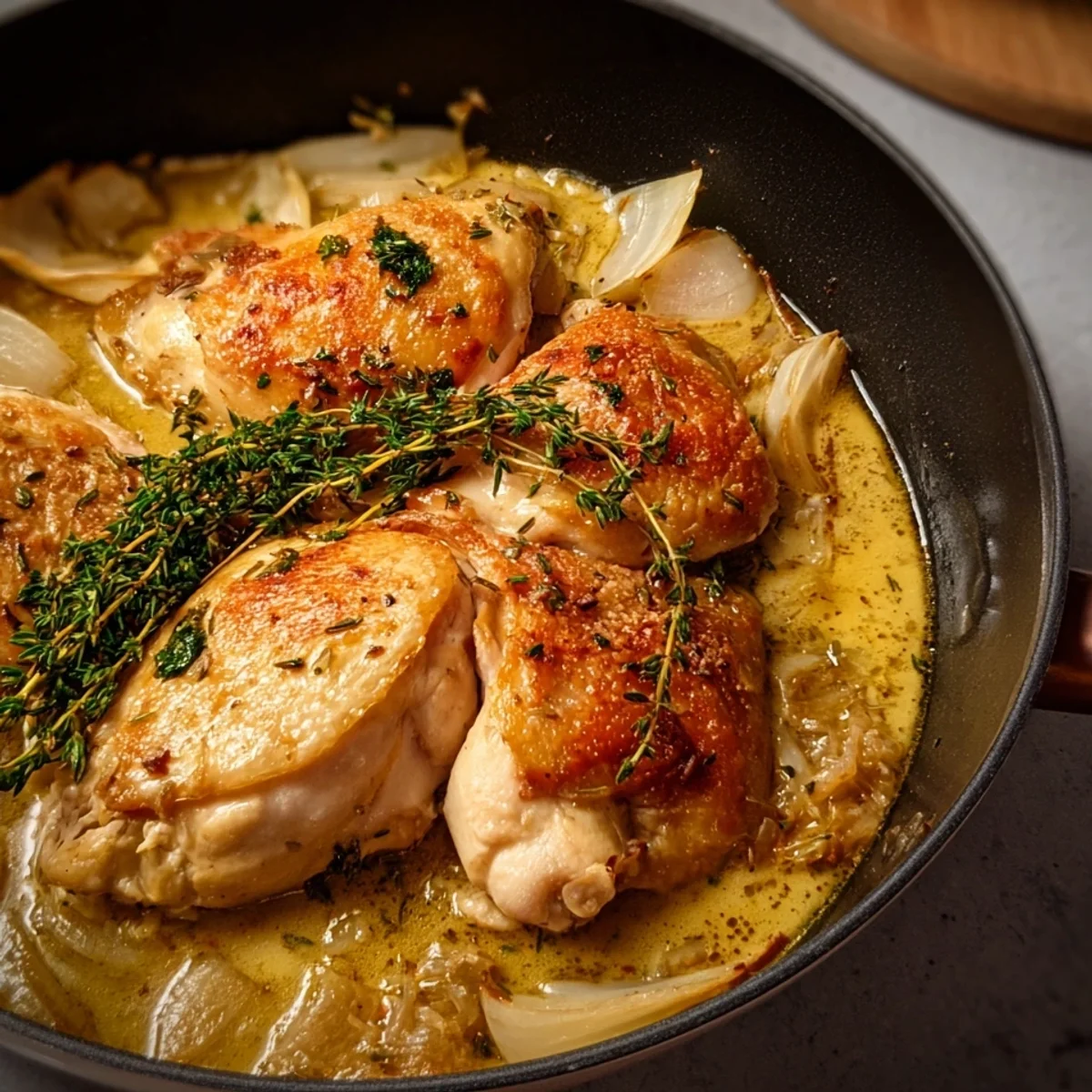 Huhn in Milch geschmort: Zart & aromatisch