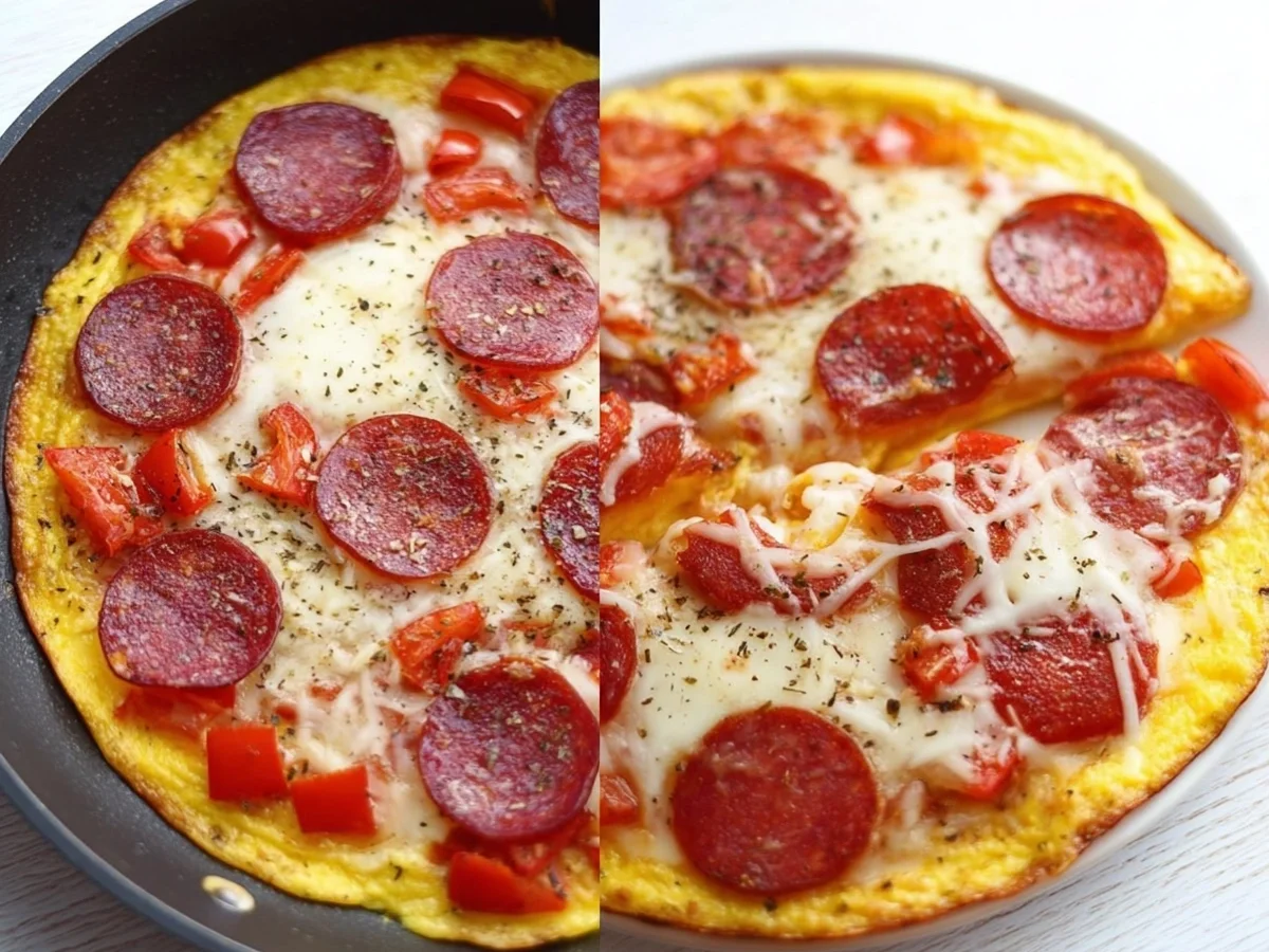 Keto Pizza-Omelette: Einfaches Low Carb Frühstück - Beitragsbild