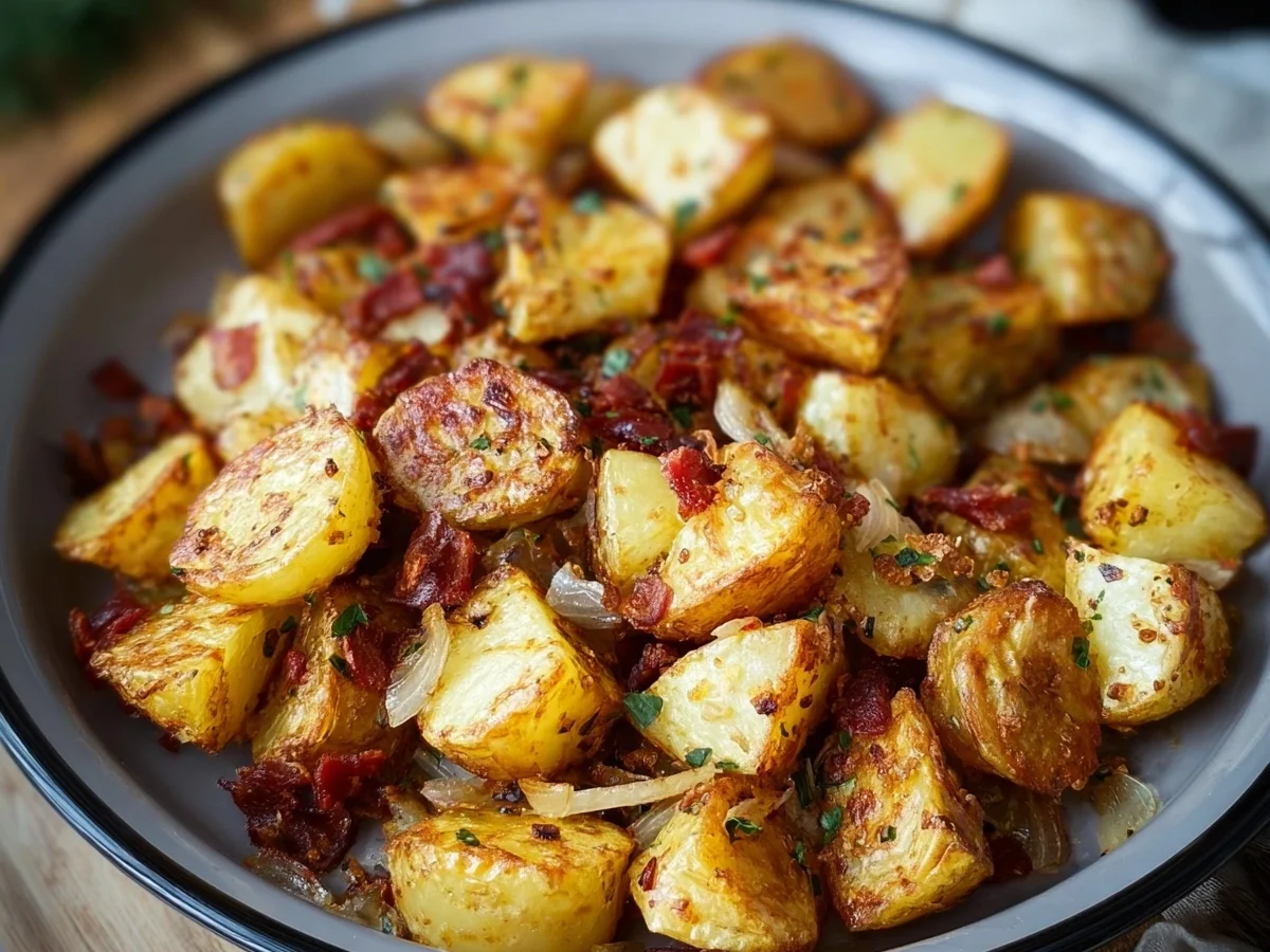 Knusprige Bratkartoffeln aus der Heißluftfritteuse - Beitragsbild