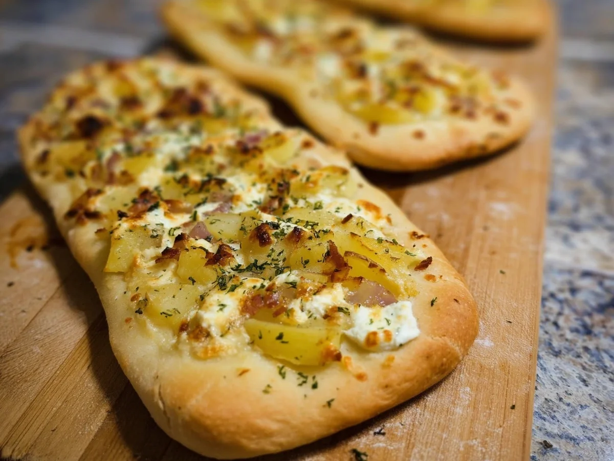 Knusprige Dinnete Schwäbisch: Kartoffeln & Käse - Beitragsbild