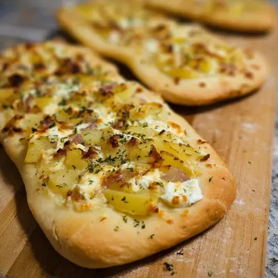 Knusprige Dinnete Schwäbisch: Kartoffeln & Käse
