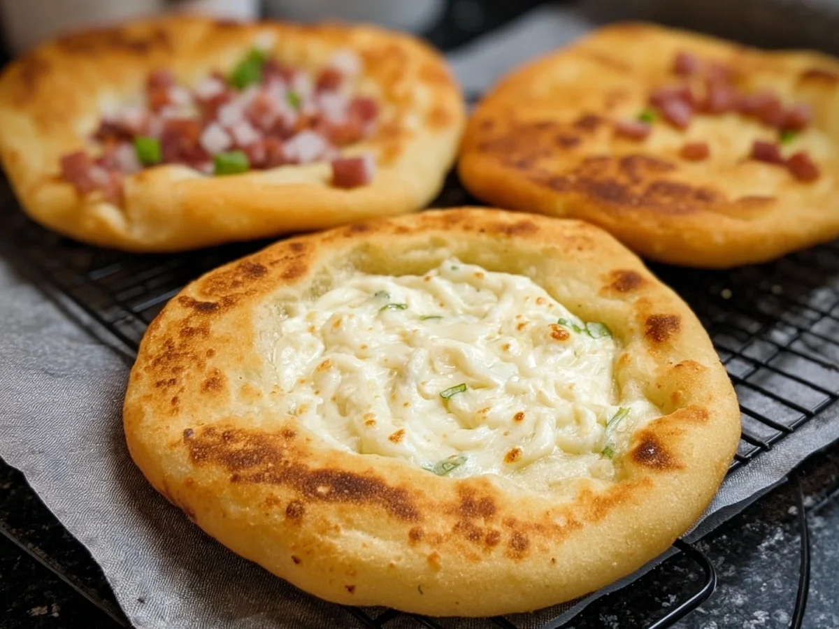 Knusprige Langos aus der Heißluftfritteuse - Beitragsbild