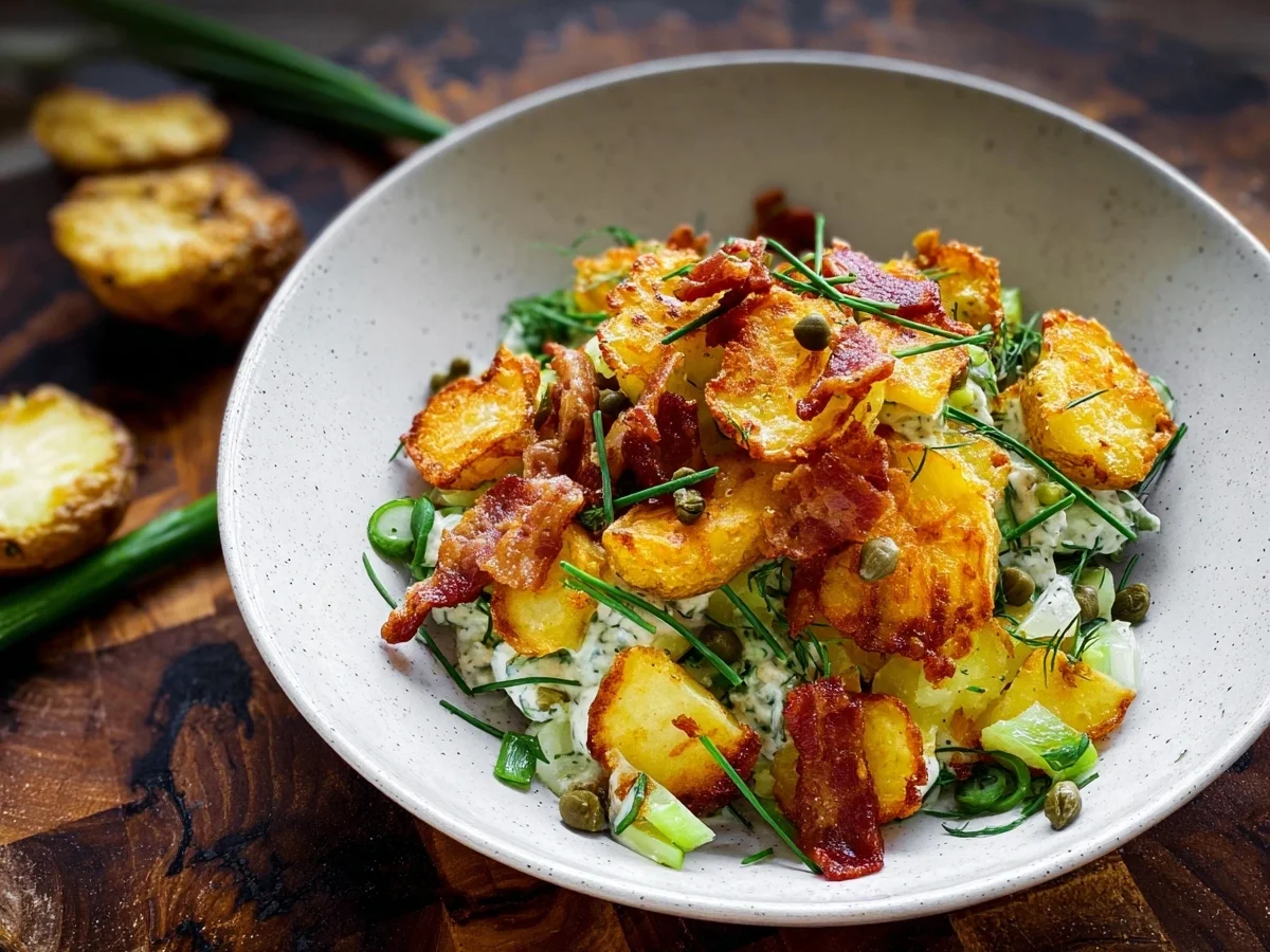 Knuspriger Kartoffelsalat: Einfaches Rezept für jeden Anlass - Beitragsbild