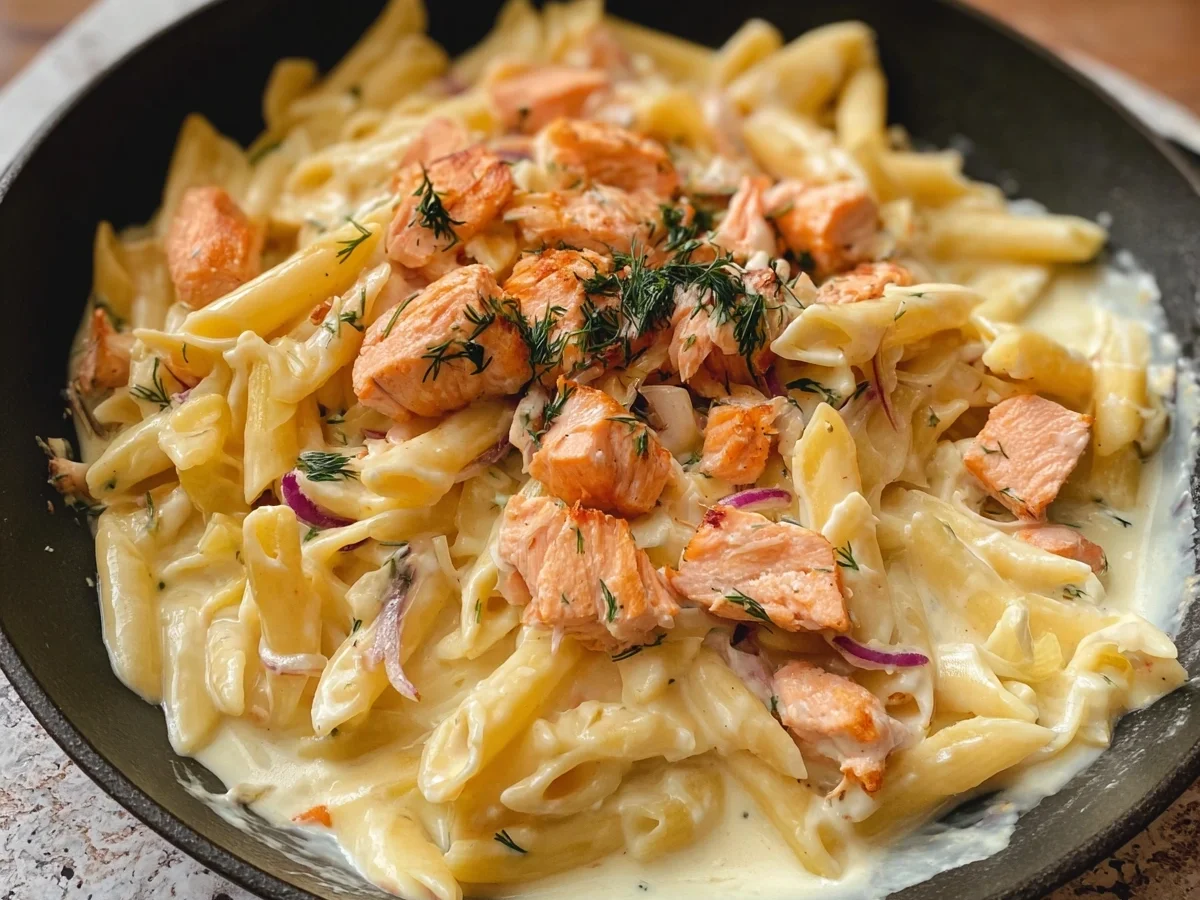 Lachs Frischkäse Pasta: Schnell & cremig genießen - Beitragsbild