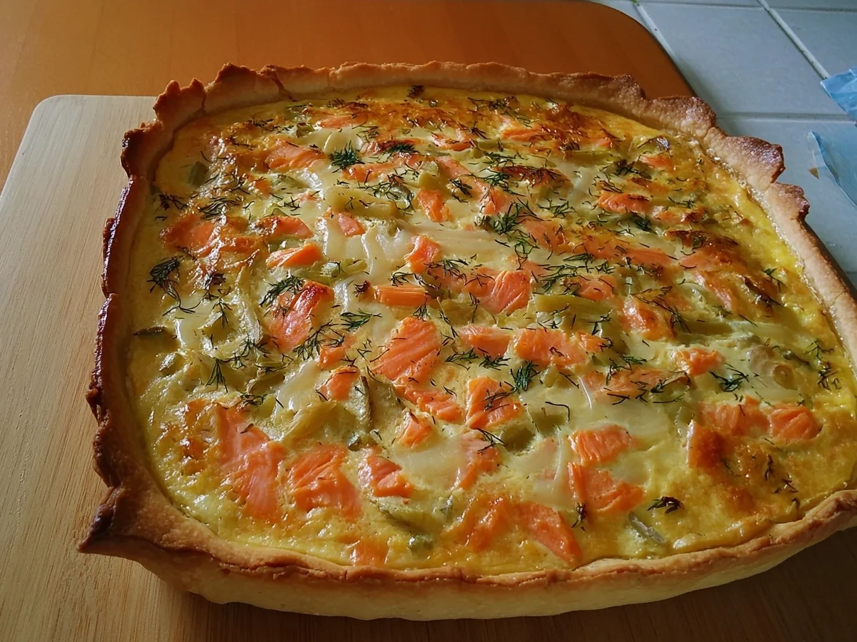 Lachs-Quiche: Einfaches Fischgericht für Ofen & Party - Beitragsbild