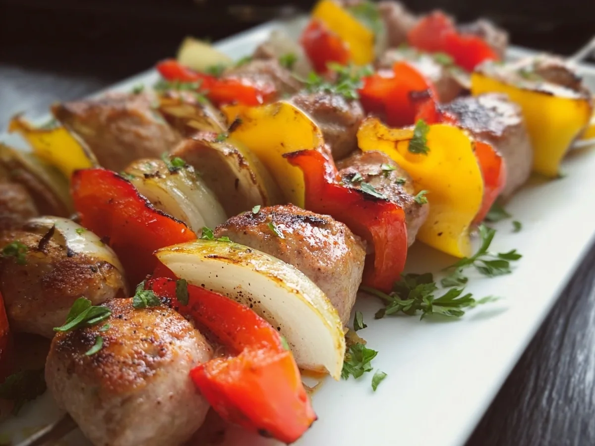 Lammwürstchen-Paprika-Spieße: Schnell & Lecker zubereitet - Beitragsbild