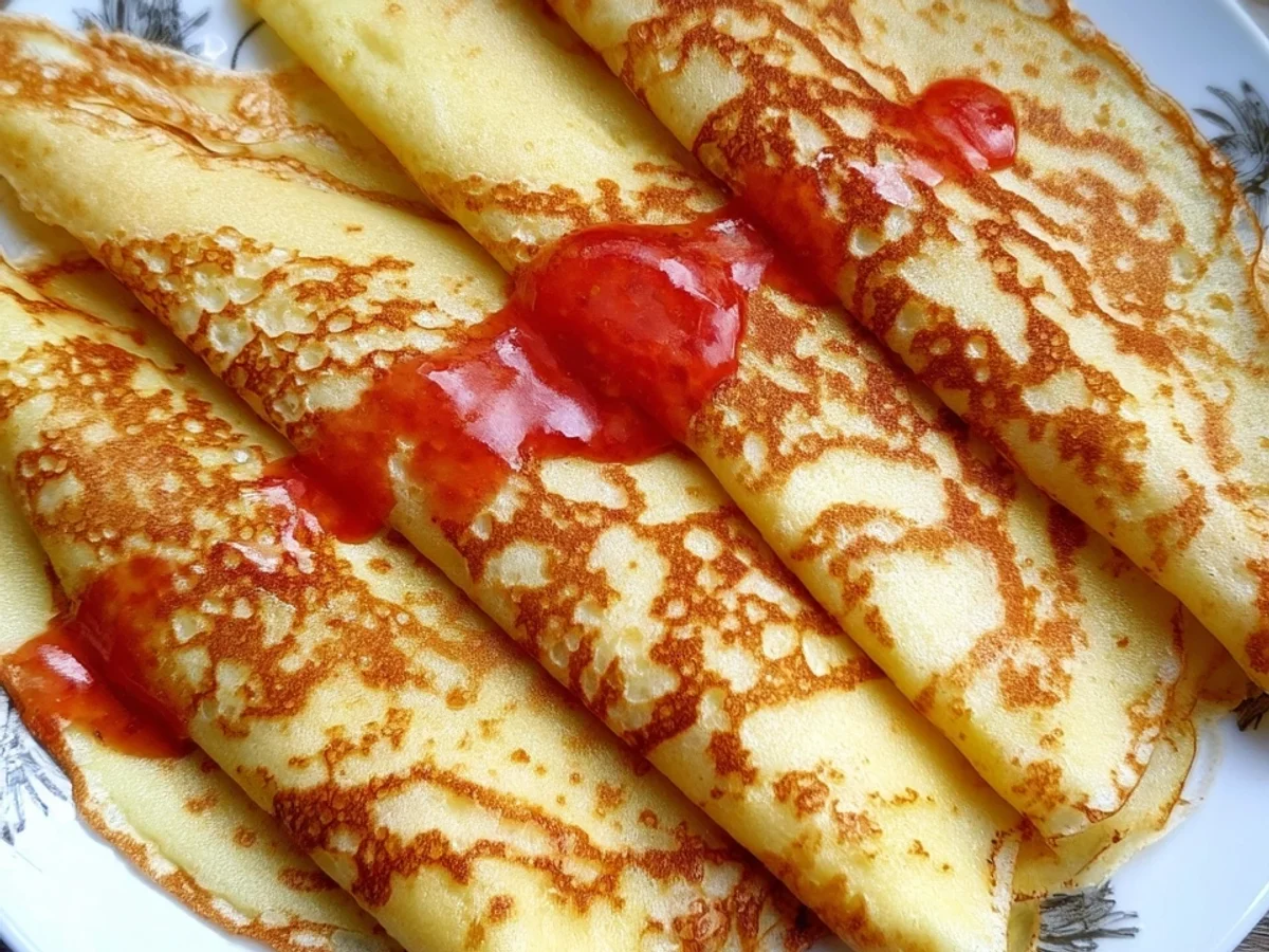 Leichte Low Carb Crêpes: Dünne Pfannkuchen - Beitragsbild