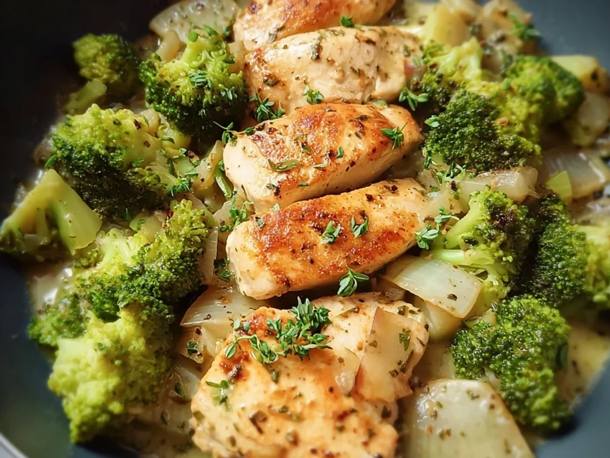 Low Carb Hähnchen Brokkoli Pfanne: Schnell & Gesund - Beitragsbild