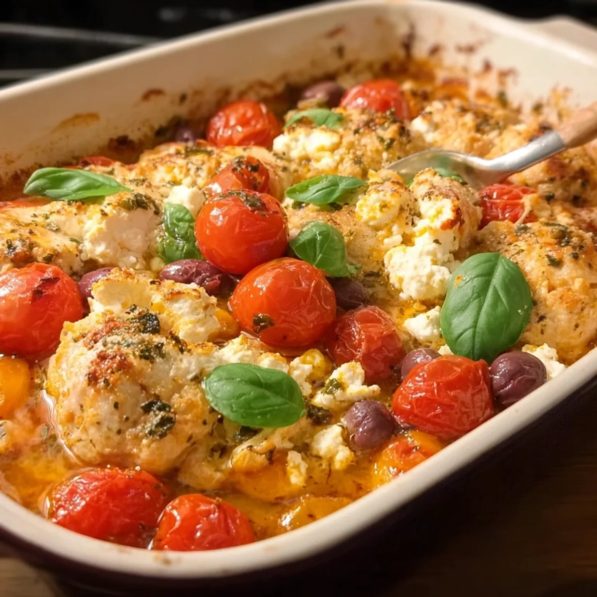 Low Carb Hähnchen-Feta Auflauf: Saftig & Mediterran