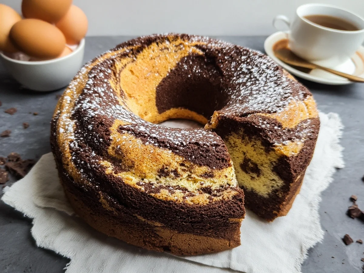 Low Carb Marmorkuchen: Zuckerfrei & Saftig Backen - Beitragsbild