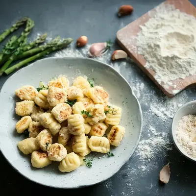 Low Carb Protein-Gnocchi mit Hüttenkäse