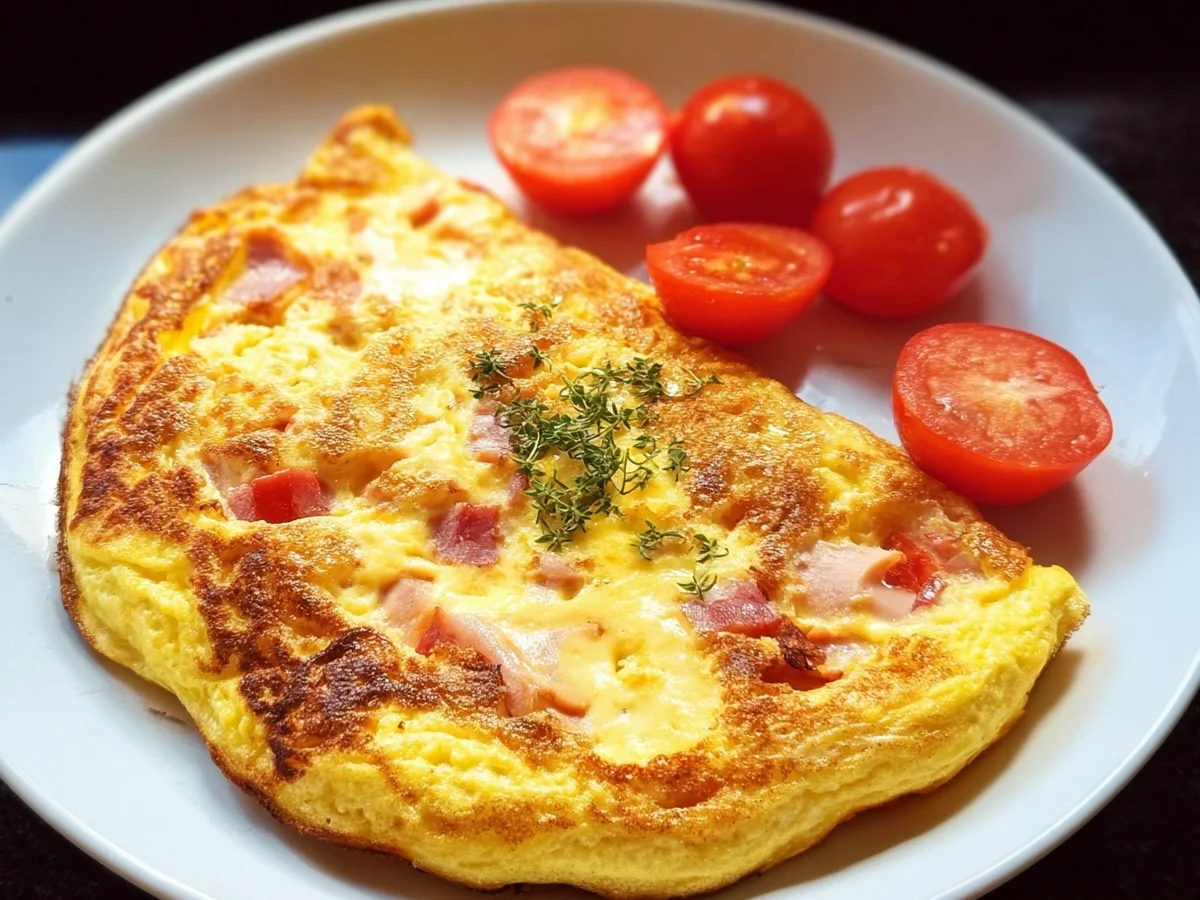 Low Carb Truthahn-Käse-Tomaten-Omelett: Schnell & Lecker - Beitragsbild