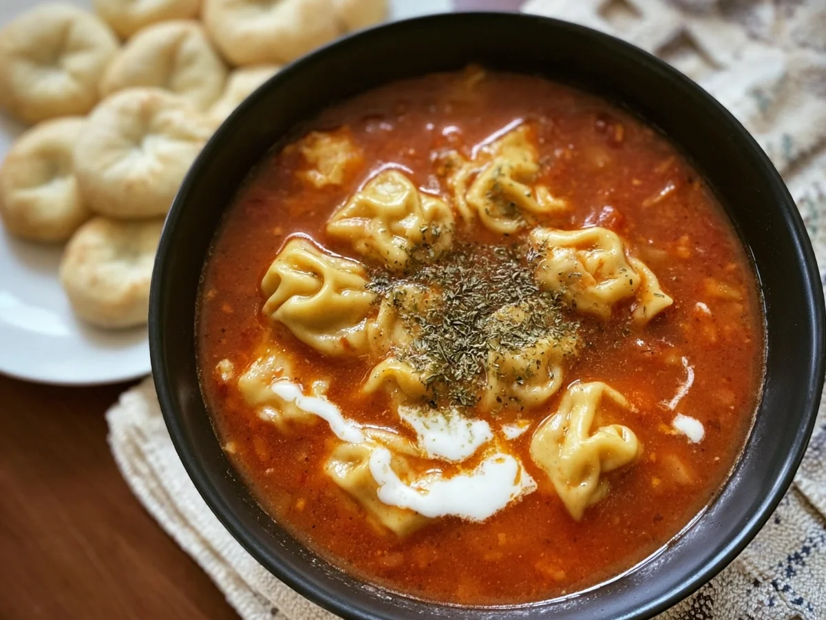 Manti Suppe Rezept: Traditionelle Yüksük Corbasi - Beitragsbild