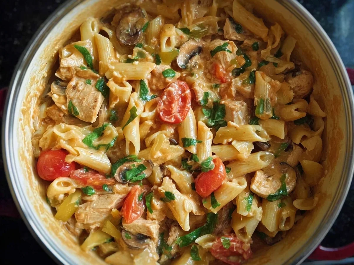 One Pot Pasta mit Huhn: Schnelles & einfaches Familienrezept - Beitragsbild