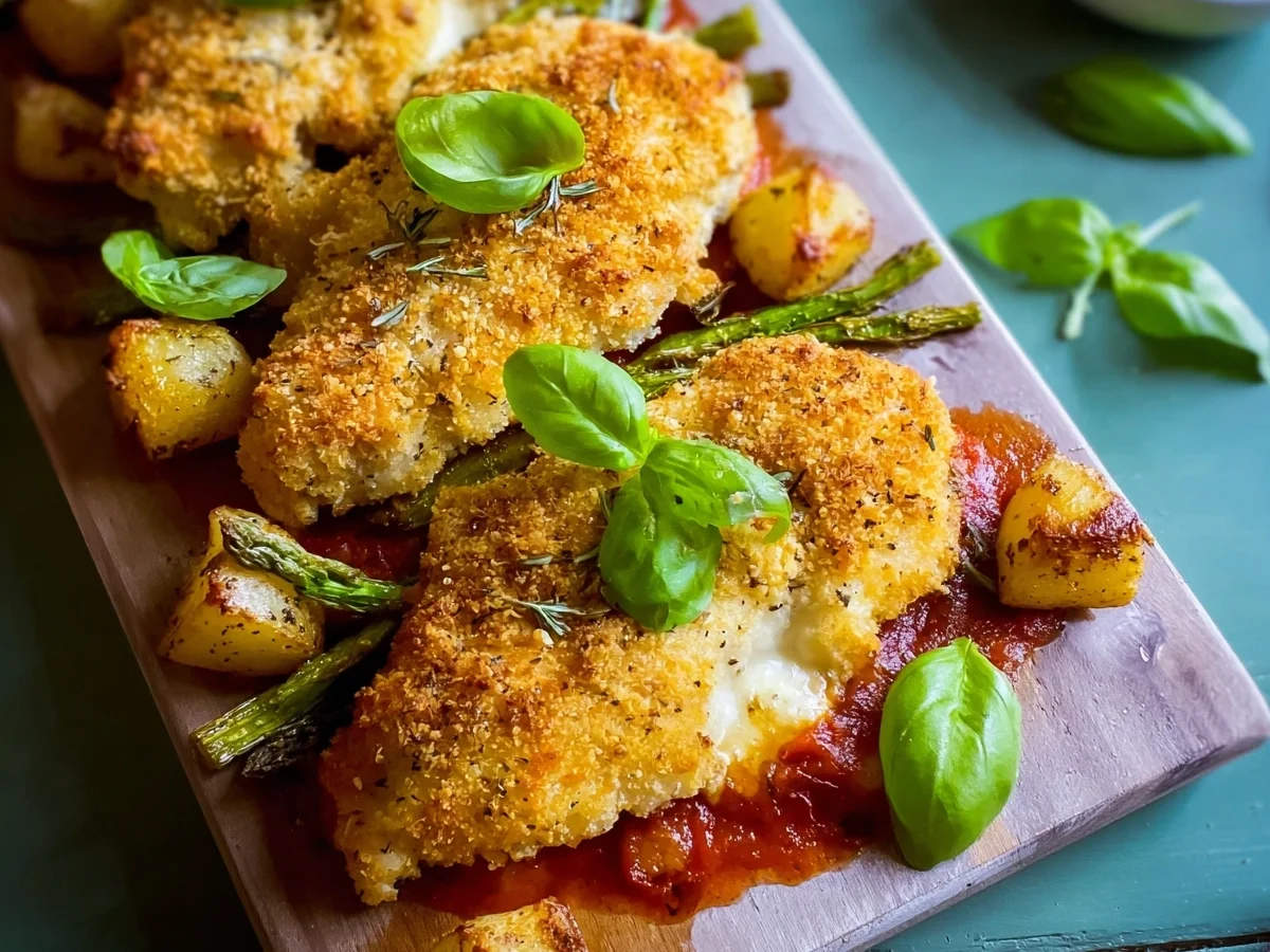 Parmesan-Hähnchen italienisch: Knusprig & aromatisch - Beitragsbild