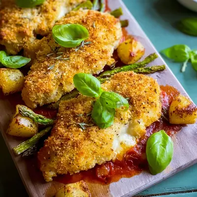 Parmesan-Hähnchen italienisch: Knusprig & aromatisch