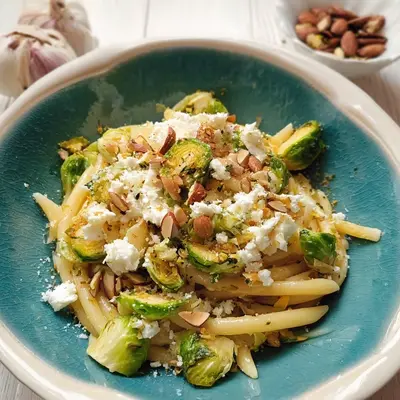 Rosenkohl-Pasta mit Mandeln & Ricotta: Schnell & Lecker