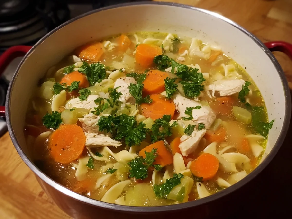 Schnelle Hühnersuppe: Einfaches Rezept für die Familie - Beitragsbild