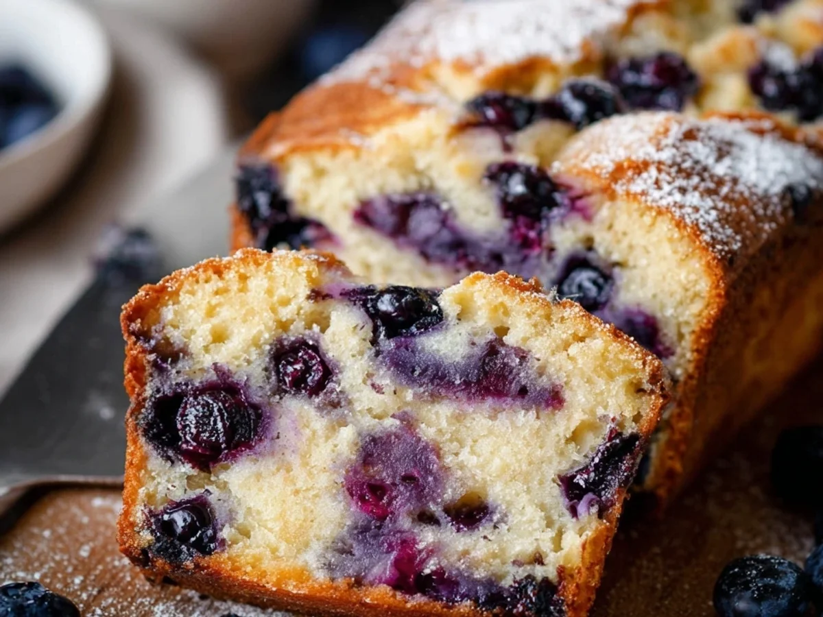 Schneller Heidelbeerkuchen mit Joghurt nach Omas Rezept - Beitragsbild