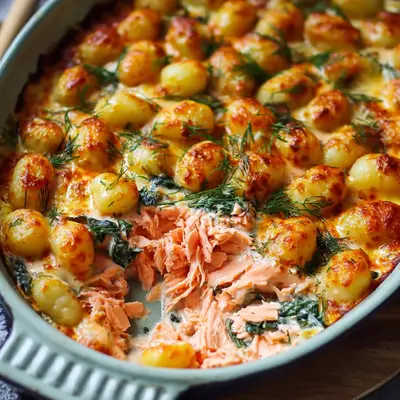 Schnelles Lachs-Sahne-Gratin mit Gnocchi: Einfach & Lecker