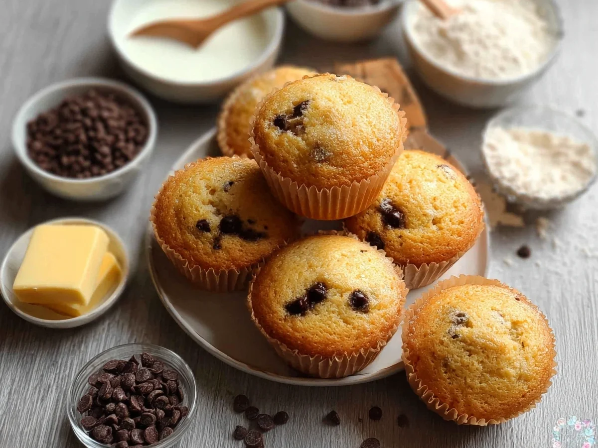 Schoko-Muffins: Einfaches Rezept mit Schokostückchen - Beitragsbild