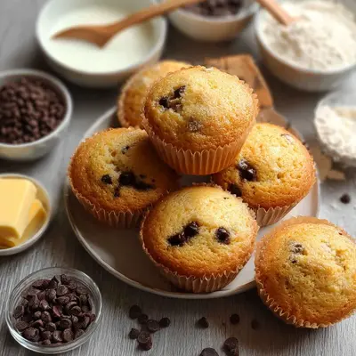 Schoko-Muffins: Einfaches Rezept mit Schokostückchen