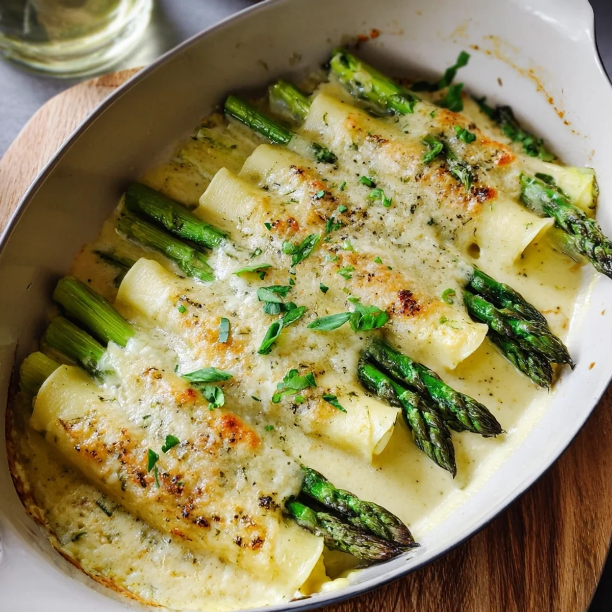 Spargel Cannelloni Rezept: Cremiges Ofengericht