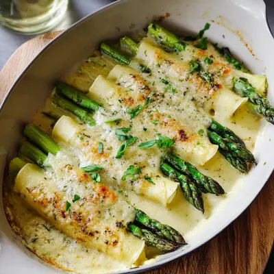 Spargel Cannelloni Rezept: Cremiges Ofengericht