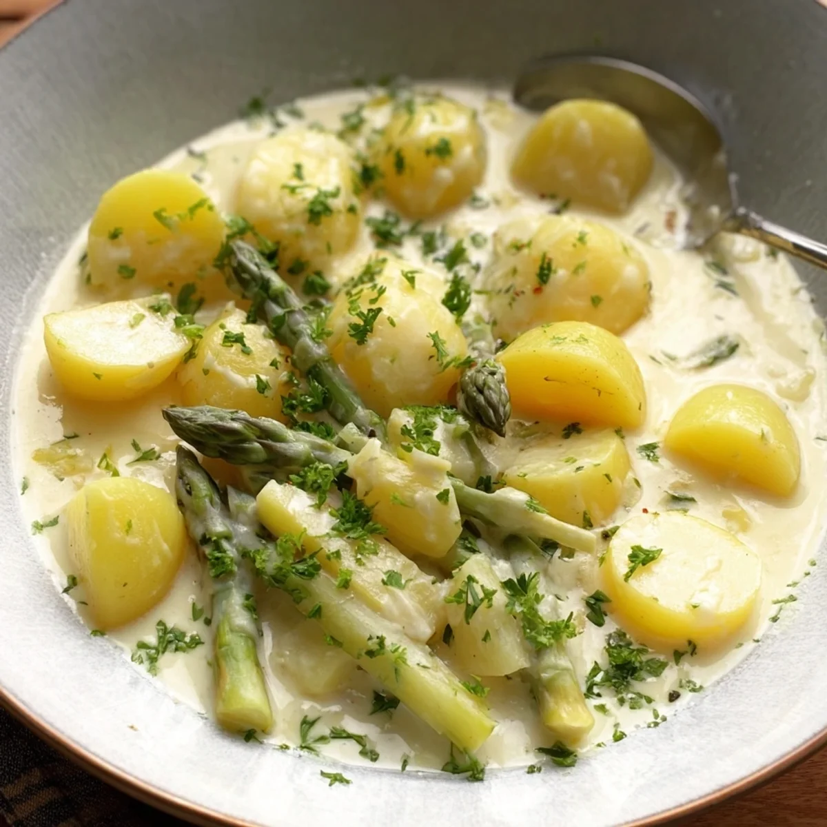 Spargelragout mit Kartoffeln: Leichtes Frühlingsrezept