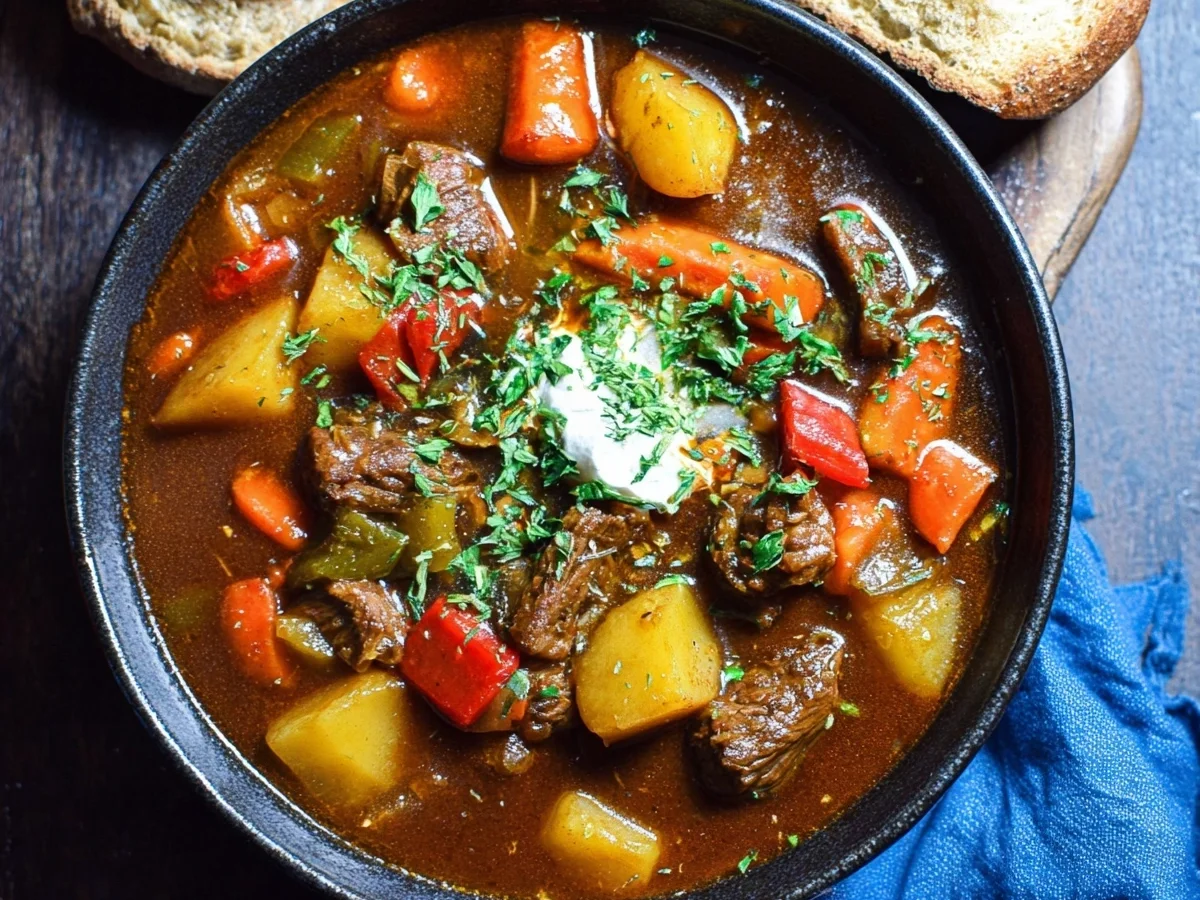 Ungarische Gulaschsuppe: Klassisch mit Paprika & Kartoffeln - Beitragsbild