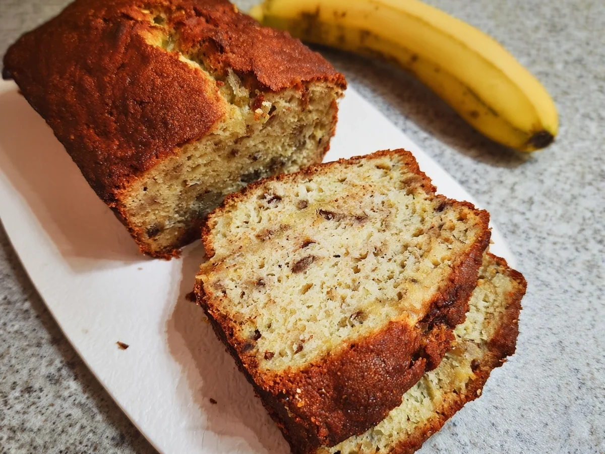 Veganes Bananenbrot: Kalorienarm & zuckerfrei backen - Beitragsbild