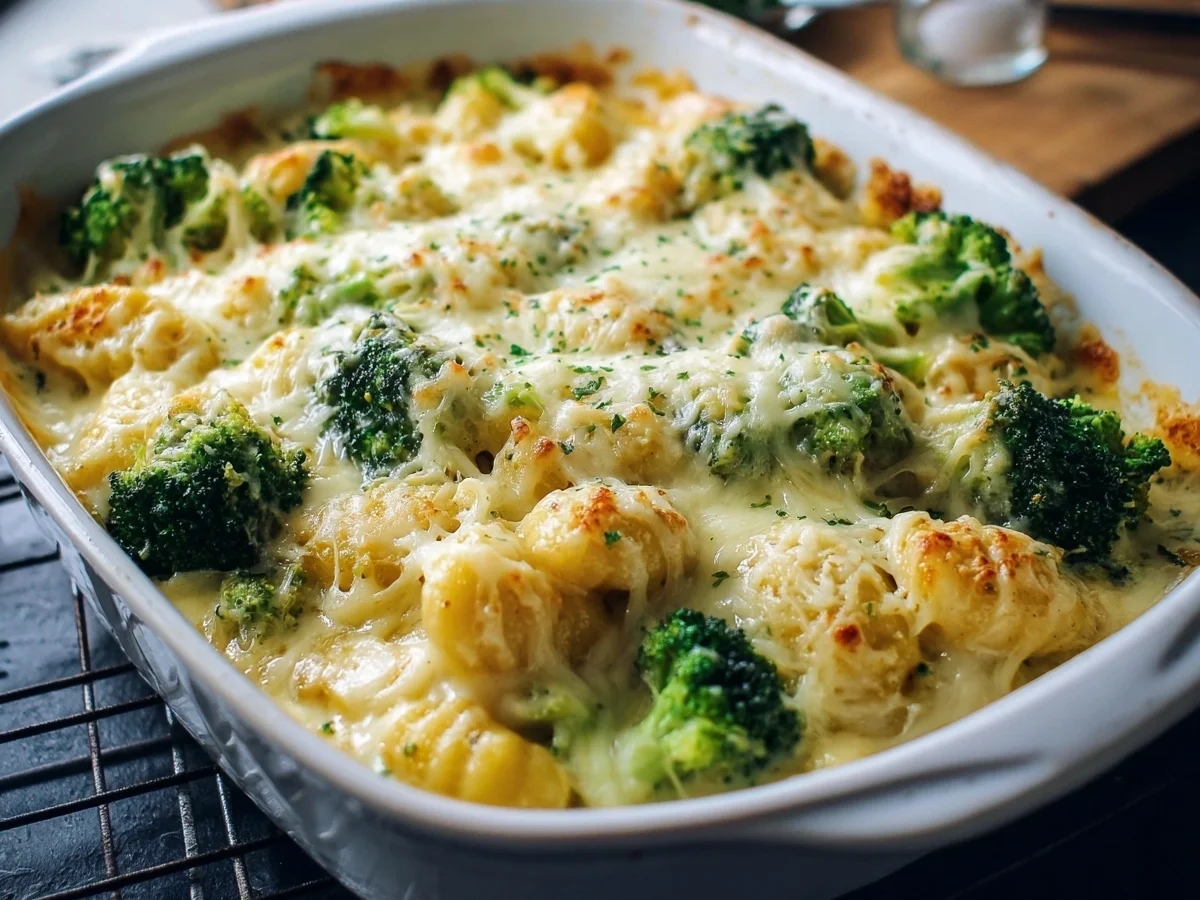 Vegetarischer Gnocchi Brokkoli-Auflauf: Einfaches Familienrezept - Beitragsbild